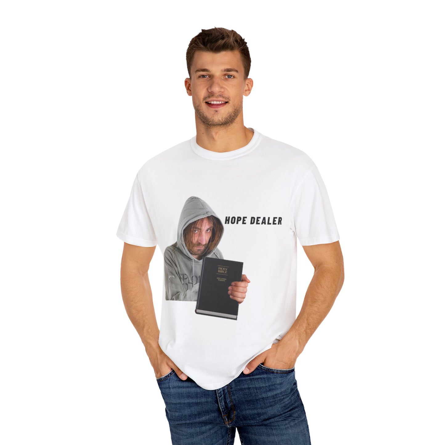 "Hope Dealer" Unisex Garment-Dyed T-Shirt - Ephesians 6:17