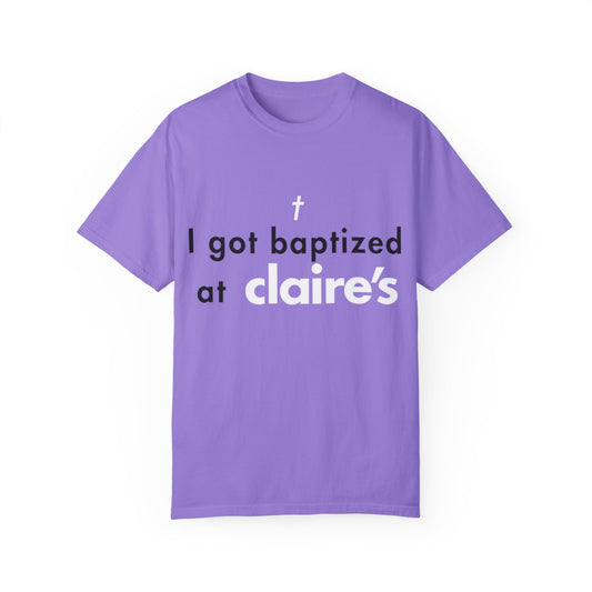 Purple Baptism Unisex Garment-Dyed T-Shirt - Titus 3:5