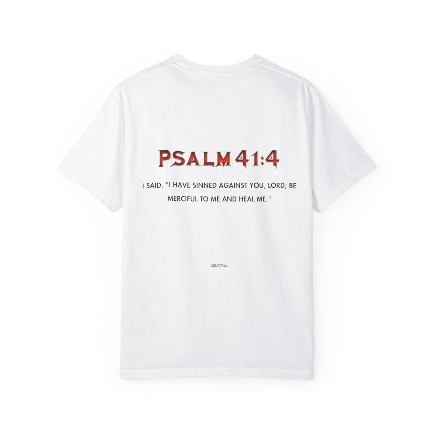 Christian Cat Unisex Garmet-Dyed T-shirt - Psalm 41:5